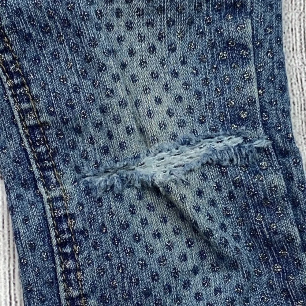 Arizona Jeans Co Skinny Jeans Toddler Girls Size 4T Silver Glitter Polka Dots